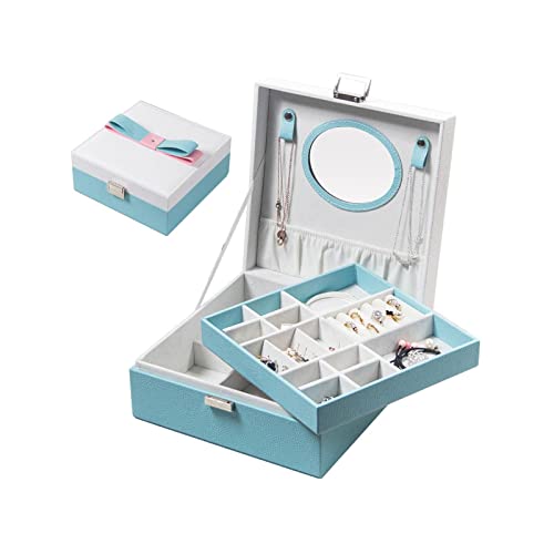 YJYJY Mini-Schmuck-Reiseetui, Kleiner Reise-Schmuck-Organizer, tragbare Schmuckschatulle, Mini-Aufbewahrungs-Organizer, tragbare Display-Aufbewahrungsbox von YJYJY