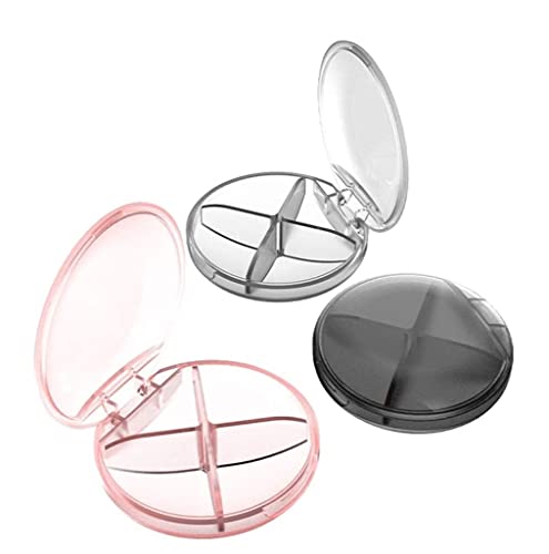 YJYJY Schmuckschatulle, 3-teilig, transparente tragbare Aufbewahrungsbox mit Deckel, 4 Fächer, süße Pillendose für Ringe, Armbänder, Halsketten, Ohrringe. Schmuck-Organizer interessant von YJYJY