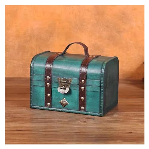 YJYJY Schmuckschatulle Retro Schmuck Aufbewahrungsbox mit Schloss Schmuck Schatzkiste Holz Schmuckschatulle Passwort Holzbox Schmuckbehälter von YJYJY