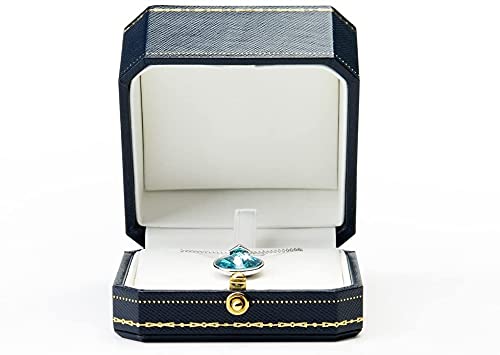 YJYJY Schmuckschatulle für Halsketten zur Hochzeit und Verlobung, Leder-Schmuckaufbewahrungsbox für Halsketten und Anhänger, Kleiner Halter, Schmuckschatulle für Frauen, Mädchen, Mama von YJYJY