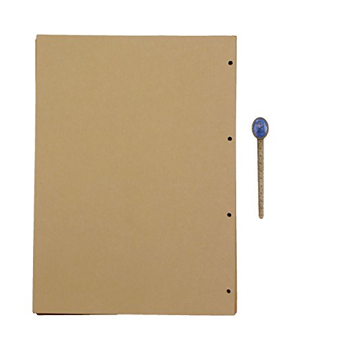 A4 4 Löcher Refill Leeres Papier Binder Planer Refill Papier Nachfüllpapier Trennblätter Liniert/Leer/Kraftpapier für Notizbuch Papier100 Blatt/200 Seiten für Ordner Nachfüllbar Tagebuch Notizbuch von YJZQ