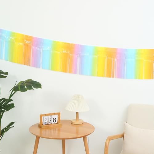 YKAFADE 10 Stück Metall Lametta Vorhänge Folie Fransen Bunt Metallic Tinsel Vorhange Hintergrund Fringe Fransenvorhang für Hochzeit Party Geburtstag Dekoration Hintergrund Foto Requisiten von YKAFADE