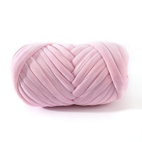 YKAFADE 1000g Dicke Wolle Garn, Dicke Wolle zum Häkeln Chunky Yarn Schlauchgarn Häkelwolle Sperrige Armstricken Wolle zum Handstricken für körbe, Decke, Rucksack, Haustierkorb, Haut -rosa #1 von YKAFADE