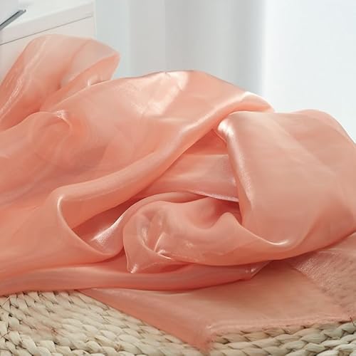 YKAFADE 1m Organza Stoffe zum Nähen Hauch Zart, Fein Schimmernder glitzernder Kostümstoff 150cm breit Organza Stoff zum Dekorieren für Tutu-Röcke Basteln Hochzeitskleid Tischdecke -Rosa #3 von YKAFADE