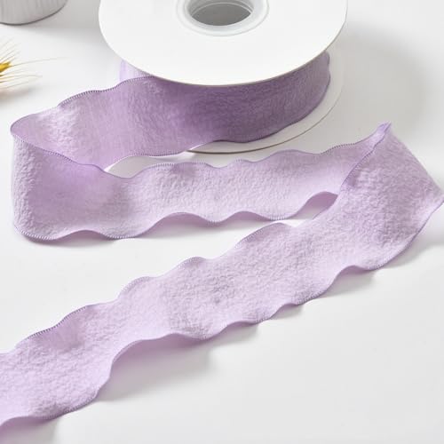 YKAFADE 3 Rollen x 10 Yard 25mm Breit Geschenkband Schleifenband Stoffband Bänder-Set Deko Band für Hochzeitseinladungen, Brautsträuße, Geschenke, Verpackungen, DIY-Kunsthandwerk Basteln-Lila von YKAFADE