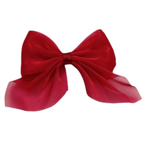 YKAFADE 30 Stück Mini Schleifen Geschenkschleife, 8 x 8,5 cm Chiffon Schleife Stoff Bögen Deko Band Bowtie für Nähen,Scrapbooking,Hochzeit Deko,Karten, DIY Basteln,Haar Bogen Hut,Geschenk -Rot von YKAFADE