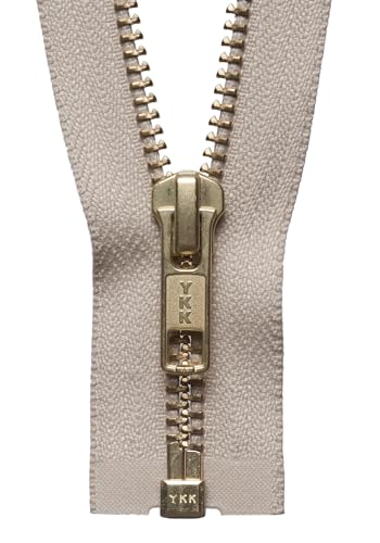 Downton Fabrics and Crafts Reißverschluss, Messing, Metall, offenes Ende, 46 cm, Beige Downton Fabrics and Crafts Reißverschluss, Messing, Metall, offenes Ende, 46 cm, Beige von YKK