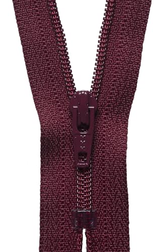 YKK 04015527 Spiralreißverschluss, Metall Nylon, Nein 527 Dark Wine, 15 cm Length von YKK