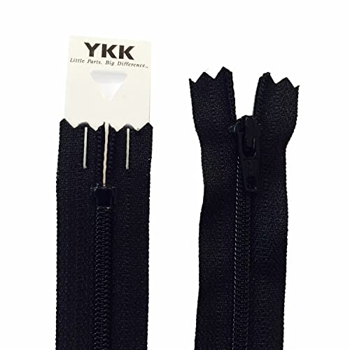 YKK 04036580 Spiralreißverschluss, Metall Nylon, Nein 580 Black, 36 cm Length von YKK