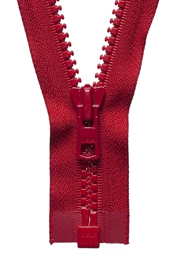 YKK 08056519 Offener Reißverschluss, Nein 519 Rot, 56 cm Length von YKK