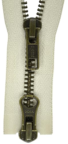 YKK Reißverschluss 2 Wege teilbar hellbeige 65 cm Metall Metallzähne YKK Reißverschluss 2 Wege teilbar hellbeige 65 cm Metall Metallzähne von YKK
