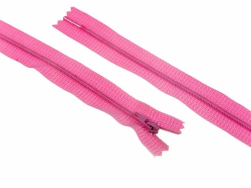 YKK Reißverschluss aus Nylon, geschlossenes Ende, 45 cm, Rosa. von YKK