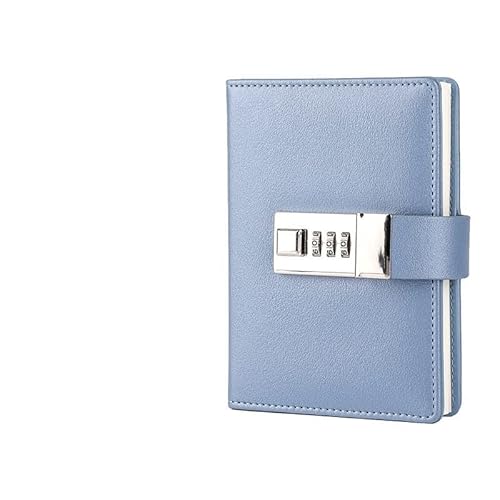 YKMYXZ journale， Notebook Tragbares Notebook Kreatives tragbares Tagebuch mit Schloss Einfaches personalisiertes Studentenpasswort-Notizbuch(Blue) von YKMYXZ