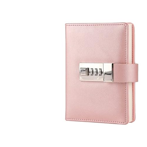 YKMYXZ journale， Notebook Tragbares Notebook Kreatives tragbares Tagebuch mit Schloss Einfaches personalisiertes Studentenpasswort-Notizbuch(Pink) von YKMYXZ