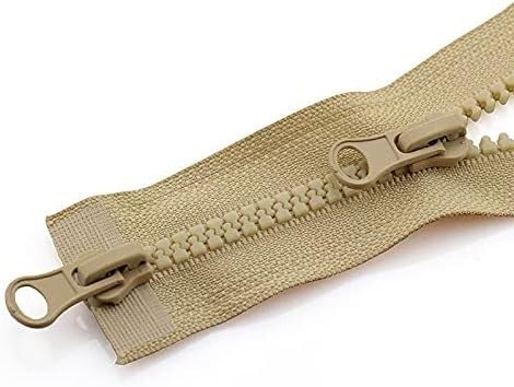 YKMYXZ reißverschlüsse zum nähen，. Offener Reißverschluss for Jacken, Reißverschlussschloss for DIY-Handarbeit, Nähen, Dekorationszubehör(Khaki,90CM) von YKMYXZ