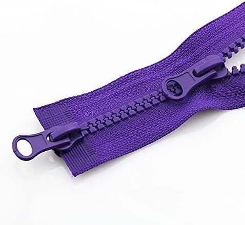 YKMYXZ reißverschlüsse zum nähen，. Offener Reißverschluss for Jacken, Reißverschlussschloss for DIY-Handarbeit, Nähen, Dekorationszubehör(Purple,80CM) von YKMYXZ