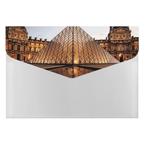 Aktenordner, Louvre Museum in Paris, bedruckt, dekorative Aktenordner, Aktenordner für Zuhause, Arbeit, Büro von YKUDBN