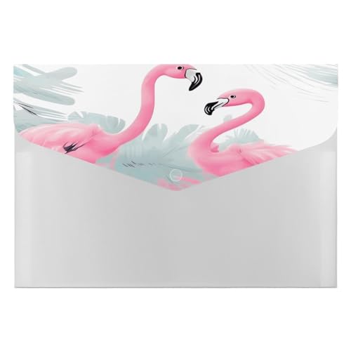 YKUDBN XB0608021 Aktenordner, mit Flamingo-Druck, dekorative Aktenordner, Box für Zuhause, Arbeit, Büro, Organizer von YKUDBN