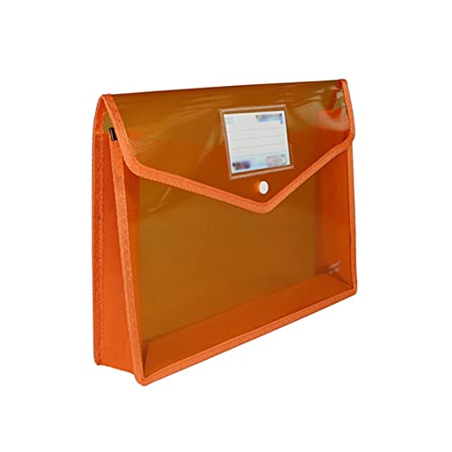 Kunststoffordner, Berichtshüllen, transparenter Dokumentenspeicher-Organizer, dreidimensionale Aktentasche, Papiere, Beutelordner for Büro, Zuhause, Aktenordner(Orange) von YKYKY