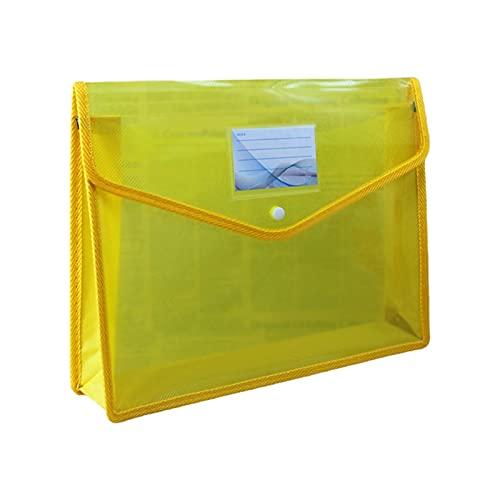 Kunststoffordner, Berichtshüllen, transparenter Dokumentenspeicher-Organizer, dreidimensionale Aktentasche, Papiere, Beutelordner for Büro, Zuhause, Aktenordner(Yellow) von YKYKY