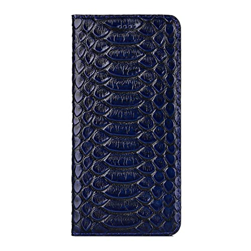 YLFFFZZZ Schutzhülle für Samsung Galaxy S24, S24 Plus, S24 Ultra, Klappetui, Echtleder, mit Kartenhalter, Ständer, Magnetverschluss, Folio-Buch-Handyhülle, für S24 Ultra, Blau von YLFFFZZZ