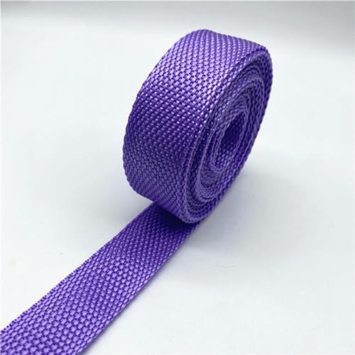 2 Yards 25 mm 30 mm 38 mm Gurtband Canvas-Polyesterband zum Umreifen von Rucksäcken, Taschen, Basteln, DIY-Gürteltasche, Hundezubehör-Hellviolett-25 mm 2 Yards von YLREAN