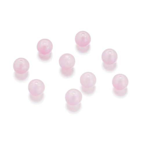 20 Stück/Los 8/10 mm gemischte Jade-Imitationsglasperlen, runde lose Abstandsperlen für die Schmuckherstellung, Lieferant, DIY-Armbandzubehör, Rosa, 10–20 Stück von YLREAN