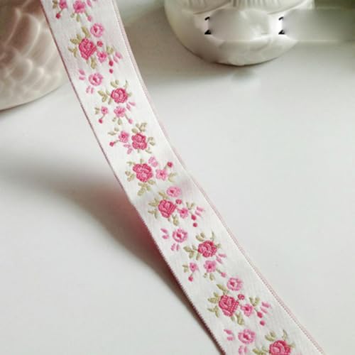 3 Yard 0,7~1,5 Zoll 18 MM ~ 35 MM Blumen-Jacquardband Handgemachte Spitze-09 25 MM-3 Yard von YLREAN