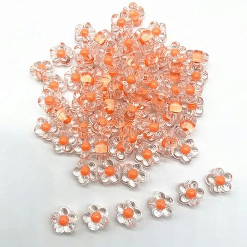 30 Stück 12 mm mattierte Acryl-Sonnenblumen-Perlen, lose Abstandsperlen zur Schmuckherstellung, DIY-Handarbeitsaccessoires (Loch: 3,0 mm)-54 von YLREAN