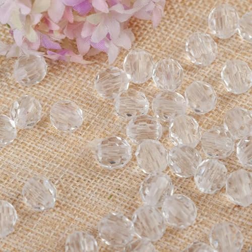 500 g 6–14 mm transparente Perle, Winkelperle, 32 Abschnitte, Acryl-Imitat-Kristall, lose Perle, DIY-Bouquet-Perlen-17 Weiß-10 mm von YLREAN