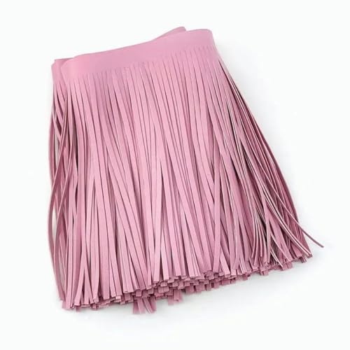 Meter 10–30 cm Lederquaste Spitzenfransenband für Handtaschen, Gepäck, Kleidung, Kleider, Dekoration, DIY-Nähzubehör-25 cm-207-Pink-3 mm von YLREAN
