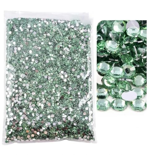 in großen Mengen Silber & Jelly Bottom Glitter Nicht Hotfix Strasssteine Flatback Strass für DIY Hochzeitsdekorationen-t Peridot-5mm SS20-10000 Stück von YLREAN