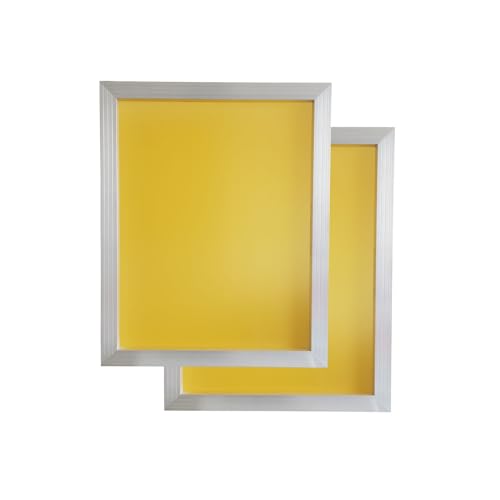 YLZ Aluminium-Siebdruck-Bildschirme, 40,6 x 50,8 cm, Rahmen, 200 gelbe Maschen, 2 Stück YLZ Aluminium-Siebdruck-Bildschirme, 40,6 x 50,8 cm, Rahmen, 200 gelbe Maschen, 2 Stück von YLZ
