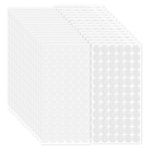 1080 Stück Klettpunkte Selbstklebend, 10mm Klettverschluss Self Adhesive Klettklebepunkte Klettband Klett Klebepunkte Klettverschluss für Papier Glas Metall Kunststoff Leder von YMTWSRY