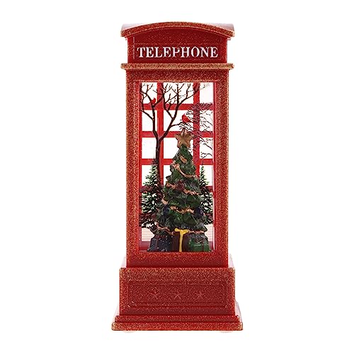 Weihnachts-Telefonzellenlampe, hängende Ornamente, flammenlose Lichter, Dekorationen für Zuhause, Neujahr von YMXQUP