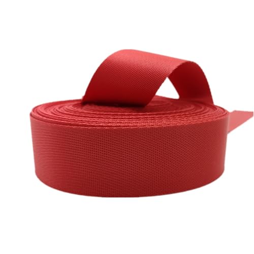 YMYGCC Gurtband 10 Yards 30 mm Canvas Nylonband Gurtband Nähen Band Tasche Gürtel Zubehör 269(Red) von YMYGCC