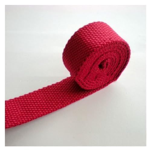 YMYGCC Gurtband 10 Yards 38 mm Canvas-Gurtband, 2 mm dick, Polyester-Baumwolle, Gurtband, Gürtel, DIY, Tasche, Kleidungsstück, Nähzubehör 269(5) von YMYGCC