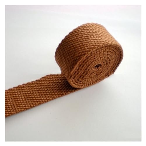 YMYGCC Gurtband 10 Yards 38 mm Canvas-Gurtband, 2 mm dick, Polyester-Baumwolle, Gurtband, Gürtel, DIY, Tasche, Kleidungsstück, Nähzubehör 269(9) von YMYGCC