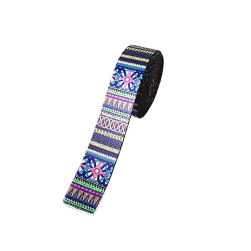 YMYGCC Gurtband 5 Yards 38 mm bedrucktes Gurtband, dekoratives Gürtelband, Gepäckgurt, Seil, Hundehalsband, Leine, Geschirr, Rucksack, Tasche, Kleidungsstück, DIY-Zubehör 269(Ethnic Style) von YMYGCC