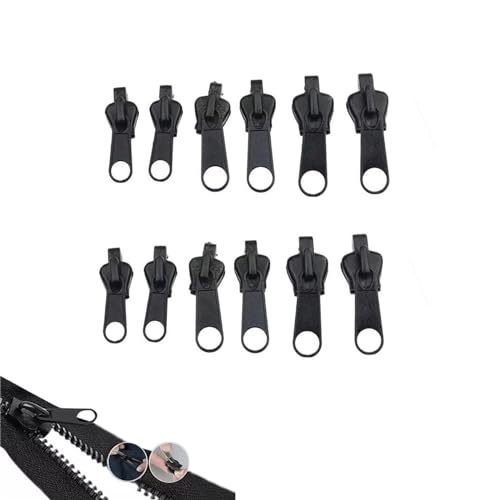 12 Stück Reißverschluss Schieber Ersatz,Reißverschluss Ersatz Zipper Zipper Pull Fixer,Abnehmbare Reißverschluss Zipper Pull Fixer Reißverschluss Für Jacken,Rucksäcke,Koffer von YNDJK