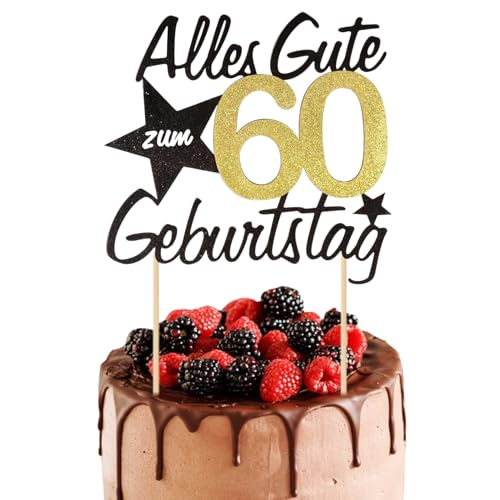 Torten Deko Geburtstag Alles Gute zum Geburtstag Jahre Happy Birthday Cake Topper Kuchen Topper Kuchendeko Geburstagstorte Deko Gold Schwarz Frauen Männer (60) von YNDJK