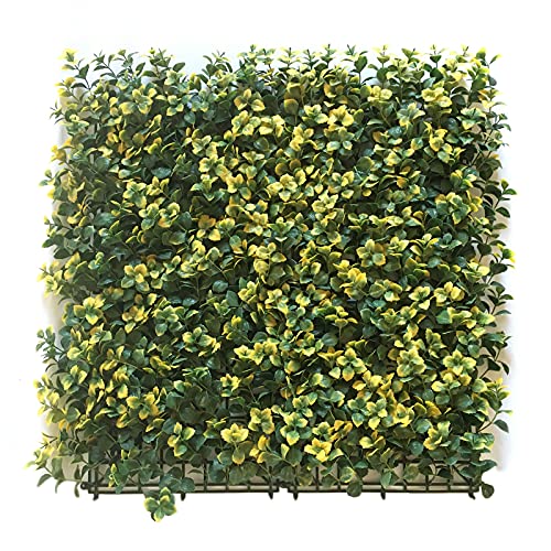 YNFNGXU Wandkulisse Boxwood Hedge, 6 Stücke Künstliche Grüne Wandpaneele Privatsphäre Zaunbildschirm Faux Greenery Wall Hintergrund Geeignet Für Den Außenbereich Gartenterrasse Backyard Uv(Size:20pcs) von YNFNGXU