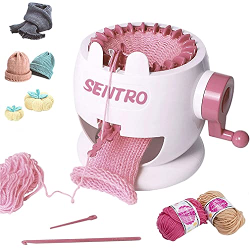 YNJXQRY Strickmaschine 22 Nadeln, Doppelstrickmaschinen-Set, rotierendes Brett-Doppelwebmaschinen-Set für Erwachsene oder Kinder, Geschenk zum Stricken von Schals, Mützen, Socken, L09 (22 polig（L1）) von YNJXQRY