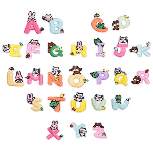 YNPQTDS Bügel-Letter Patches - Tierische Alphabet Applikationen,Niedliche Gestickte Motive Für Schulranzen Jeansjacken Reisen Klassenzimmer YNPQTDS Bügel-Letter Patches - Tierische Alphabet Applikationen,Niedliche Gestickte Motive Für Schulranzen Jeansjacken Reisen Klassenzimmer von YNPQTDS