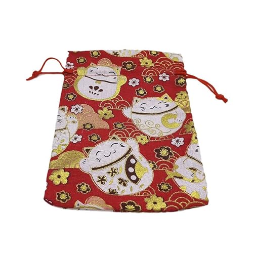 Christmas Sachets – Cotton Gold-Printed Lucky Cat Scented Bags, Mosquito Repellent, Jewelry Organizer, Rice & Grain Bag von YOAILAIL