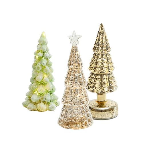 Gold-Finish Mercury Glass Tabletop Tree with Lighting von YOAILAIL