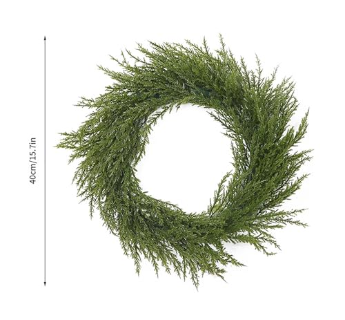 Real Touch Fir Wreath – Lifelike Evergreen Christmas for Doors, Walls, and Mantels Indoor & Covered Outdoor Use Durable Reusable Holiday Decoration。 von YOAILAIL