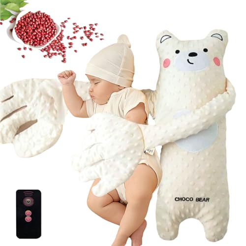 YODAOLI Choco Bear Baby Patter, Baby Patter for Sleep Choco Bear, Baby Butt Patter for Sleep, Patting Hand for Baby Sleep, Baby Patting Sleeping Toy, Baby Tapping Butt Toy (White) von YODAOLI