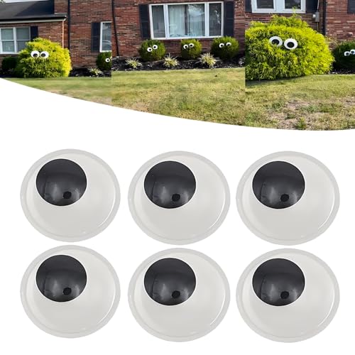 YODAOLI Halloween Eyes for Bushes, Giant Googly Eyes Glow In The Dark, 7.08 Inches Halloween Big Googly Eyes for Bushes, Glowing Eyes for Bushes Halloween with Self Adhesive (6Pcs,100mm/ 3.93in) von YODAOLI