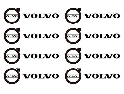 YOFAB 8 Stück Auto Emblem Aufkleber für Volvo XC60/S90/S60/XC40 XC90, Buchstaben Emblem Aufkleber, Auto Body Abzeichen Sticker, Logo Abzeichen Styling Dekorationsaufkleber Zubehör von YOFAB